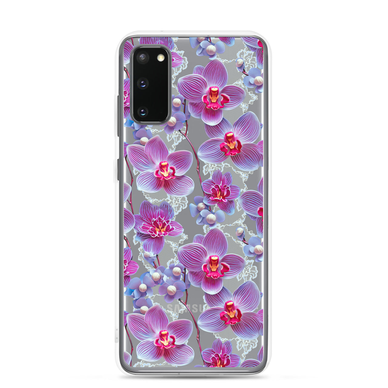 *Clear Case* Fuchsia Orchid - Samsung Galaxy S20, Samsung Galaxy S20 FE, Samsung Galaxy S20 Ultra, & Samsung Galaxy S20 Plus