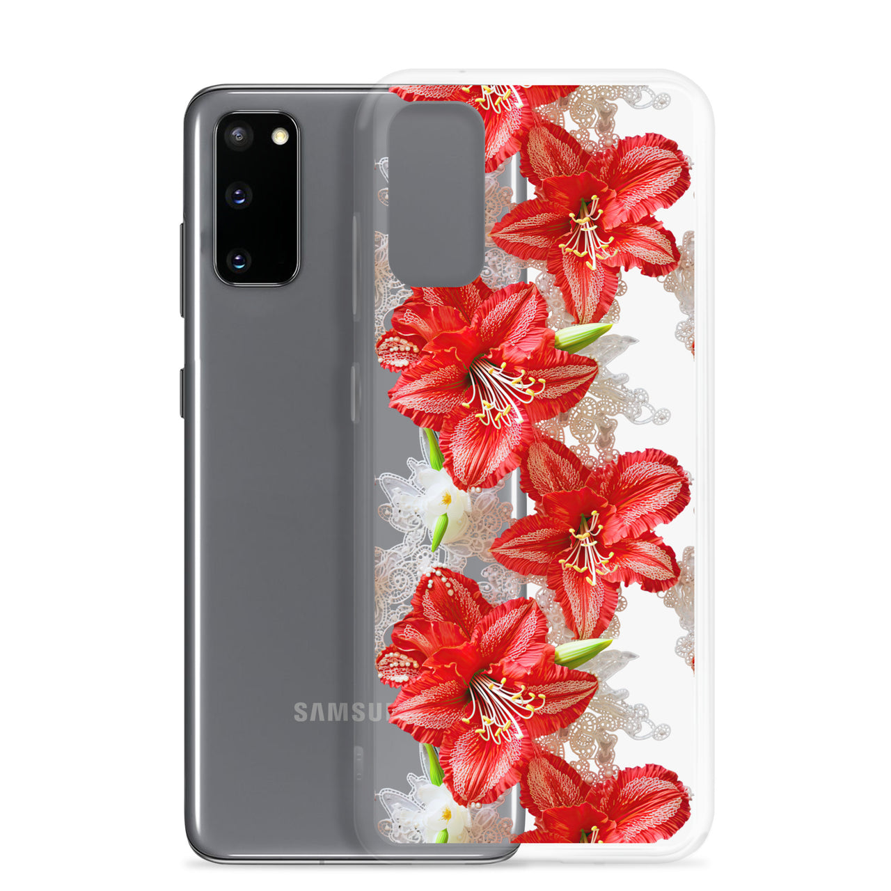 *Clear Case* Enchanting Amaryllis - Samsung Galaxy S20, Samsung Galaxy S20 FE, Samsung Galaxy S20 Ultra, & Samsung Galaxy S20 Plus