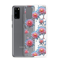 Thumbnail for *Clear Case* Pink and Blue Glass Flowers - Samsung Galaxy S20, Samsung Galaxy S20 FE, Samsung Galaxy S20 Ultra, & Samsung Galaxy S20 Plus