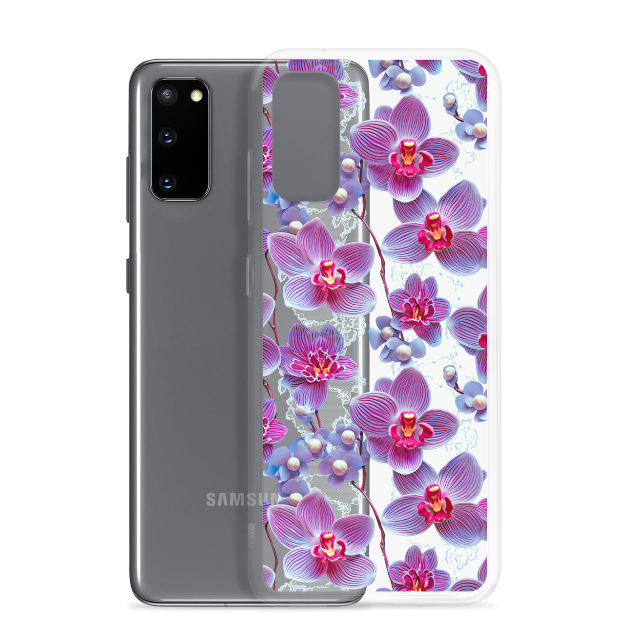 *Clear Case* Fuchsia Orchid - Samsung Galaxy S20, Samsung Galaxy S20 FE, Samsung Galaxy S20 Ultra, & Samsung Galaxy S20 Plus