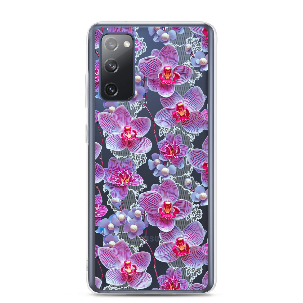 *Clear Case* Fuchsia Orchid - Samsung Galaxy S20, Samsung Galaxy S20 FE, Samsung Galaxy S20 Ultra, & Samsung Galaxy S20 Plus