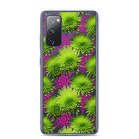 Thumbnail for *Clear Case* Green Mums and Lace - Samsung Galaxy S20, Samsung Galaxy S20 FE, Samsung Galaxy S20 Ultra, & Samsung Galaxy S20 Plus