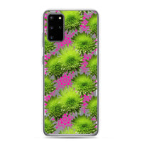 Thumbnail for *Clear Case* Green Mums and Lace - Samsung Galaxy S20, Samsung Galaxy S20 FE, Samsung Galaxy S20 Ultra, & Samsung Galaxy S20 Plus