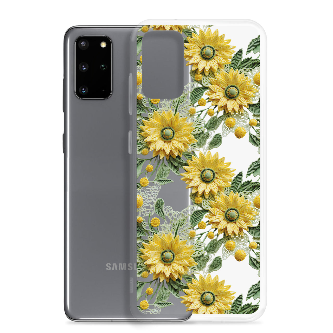 *Clear Case* Whimsical Sunflowers - Samsung Galaxy S20, Samsung Galaxy S20 FE, Samsung Galaxy S20 Ultra, & Samsung Galaxy S20 Plus