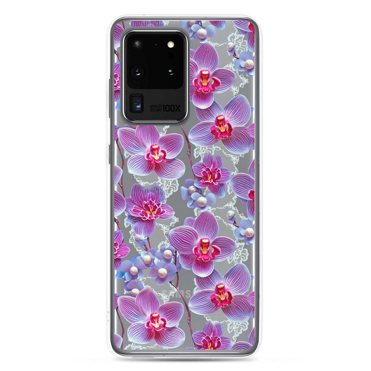 *Clear Case* Fuchsia Orchid - Samsung Galaxy S20, Samsung Galaxy S20 FE, Samsung Galaxy S20 Ultra, & Samsung Galaxy S20 Plus