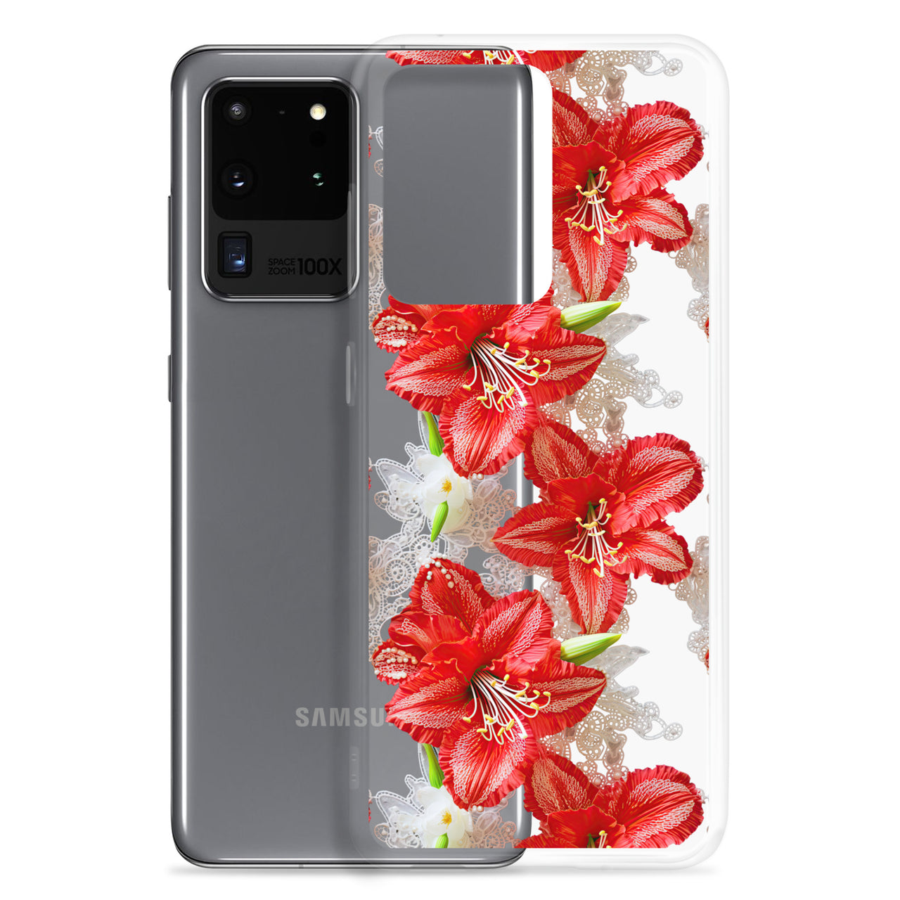 *Clear Case* Enchanting Amaryllis - Samsung Galaxy S20, Samsung Galaxy S20 FE, Samsung Galaxy S20 Ultra, & Samsung Galaxy S20 Plus