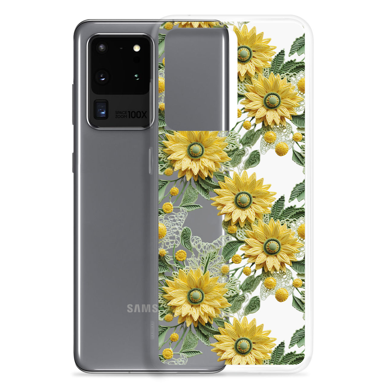 *Clear Case* Whimsical Sunflowers - Samsung Galaxy S20, Samsung Galaxy S20 FE, Samsung Galaxy S20 Ultra, & Samsung Galaxy S20 Plus