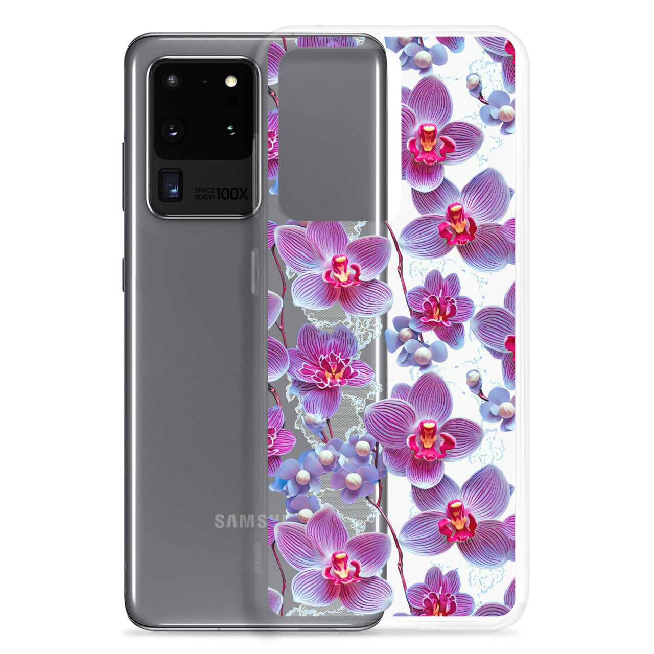 *Clear Case* Fuchsia Orchid - Samsung Galaxy S20, Samsung Galaxy S20 FE, Samsung Galaxy S20 Ultra, & Samsung Galaxy S20 Plus