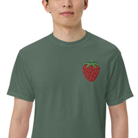 Thumbnail for Embroidered Strawberry Unisex Garment-dyed Heavyweight T-shirt