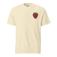 Thumbnail for Embroidered Strawberry Unisex Garment-dyed Heavyweight T-shirt