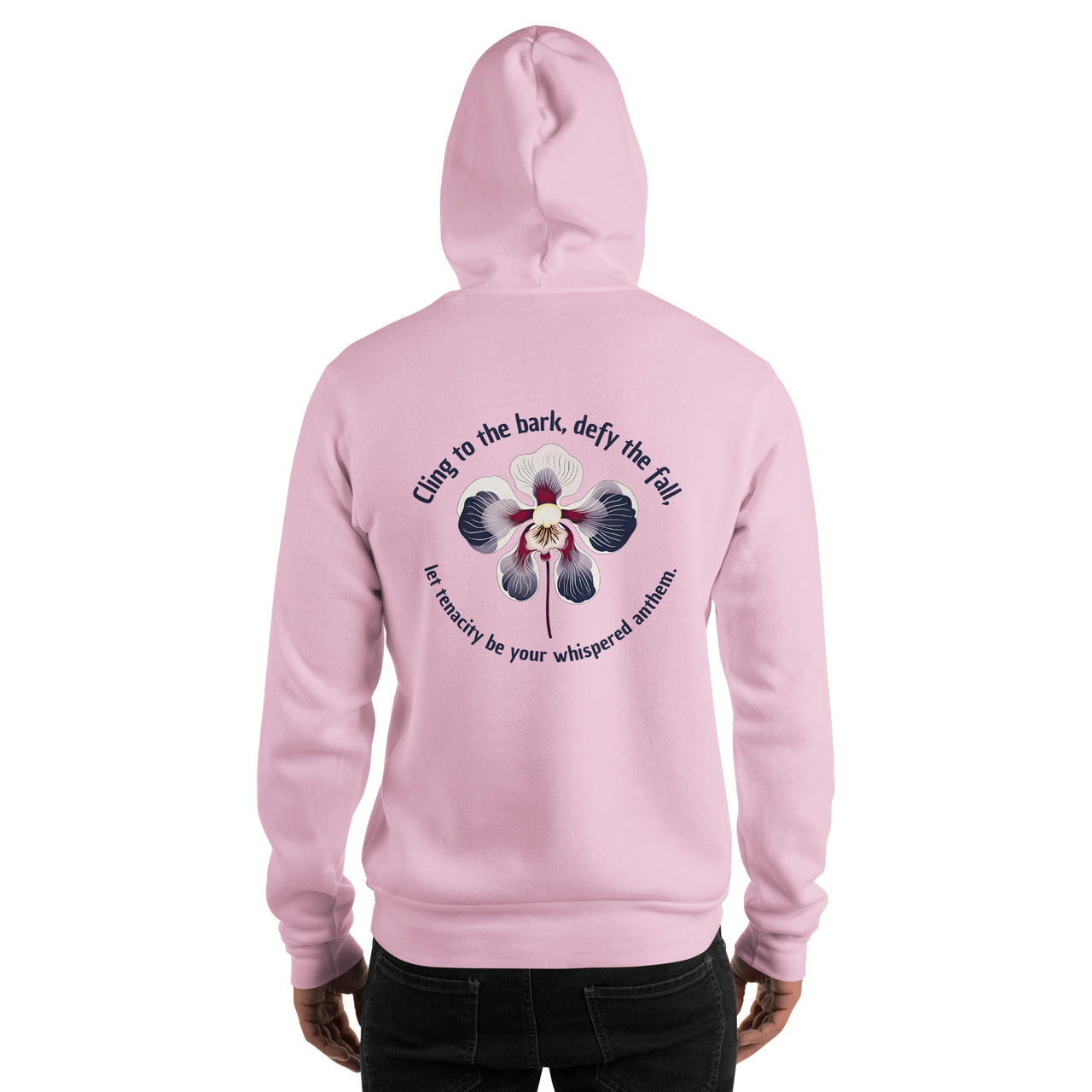 "Cling to the bark, defy the fall, let tenacity be your whispered anthem." Unisex Hoodie