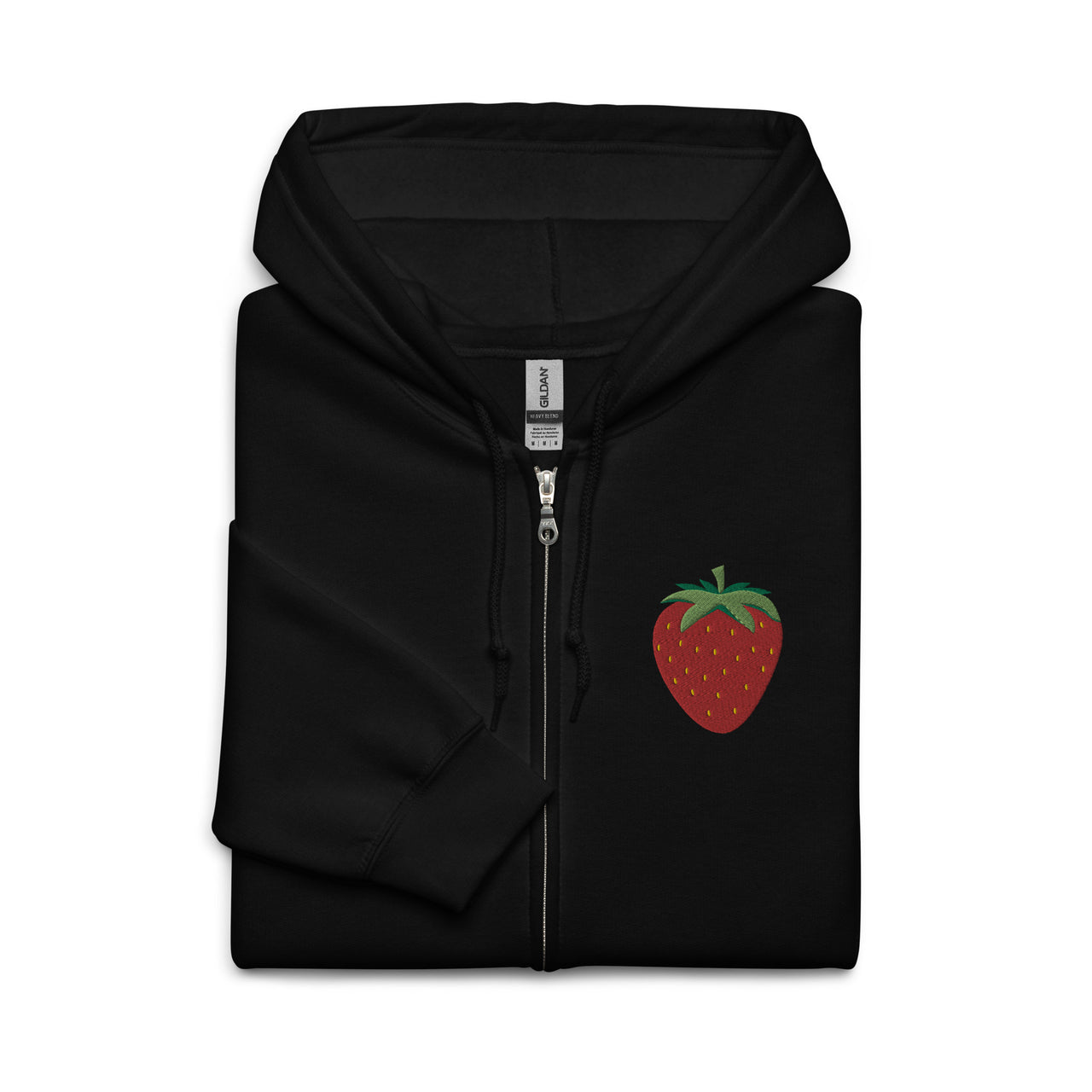 Embroidered Strawberry Unisex Heavy Blend Zip Hoodie