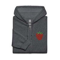 Thumbnail for Embroidered Strawberry Unisex Heavy Blend Zip Hoodie