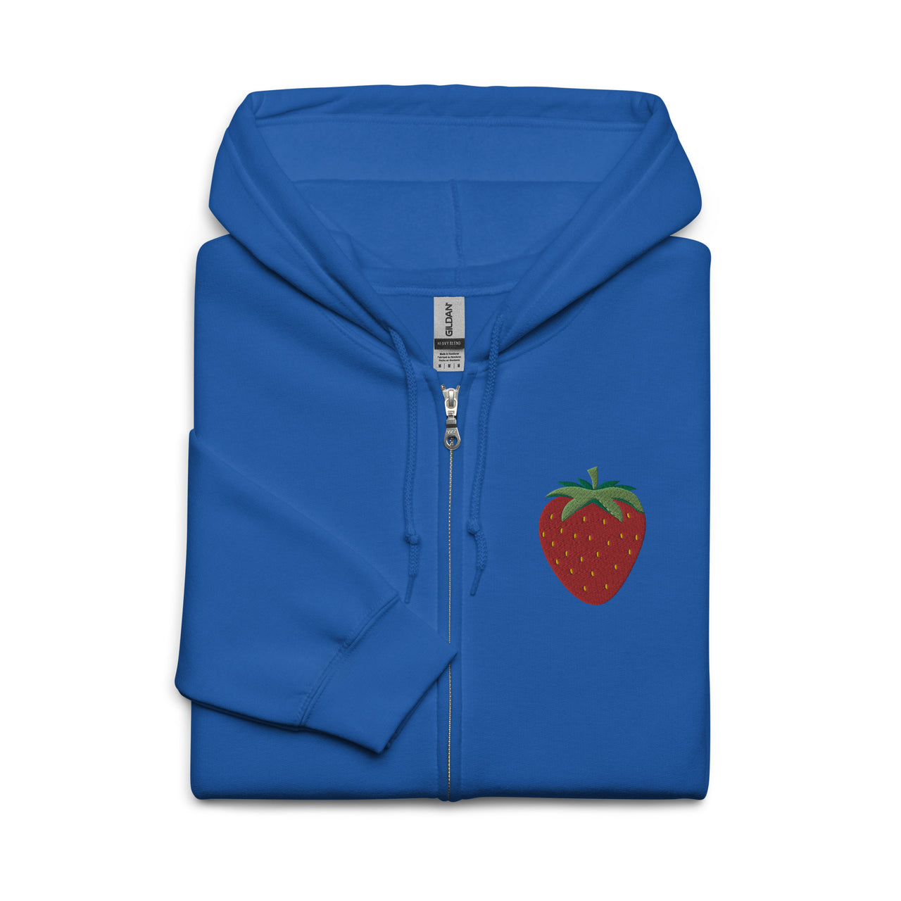 Embroidered Strawberry Unisex Heavy Blend Zip Hoodie