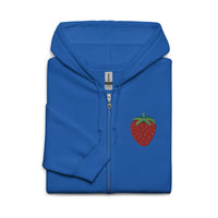 Thumbnail for Embroidered Strawberry Unisex Heavy Blend Zip Hoodie